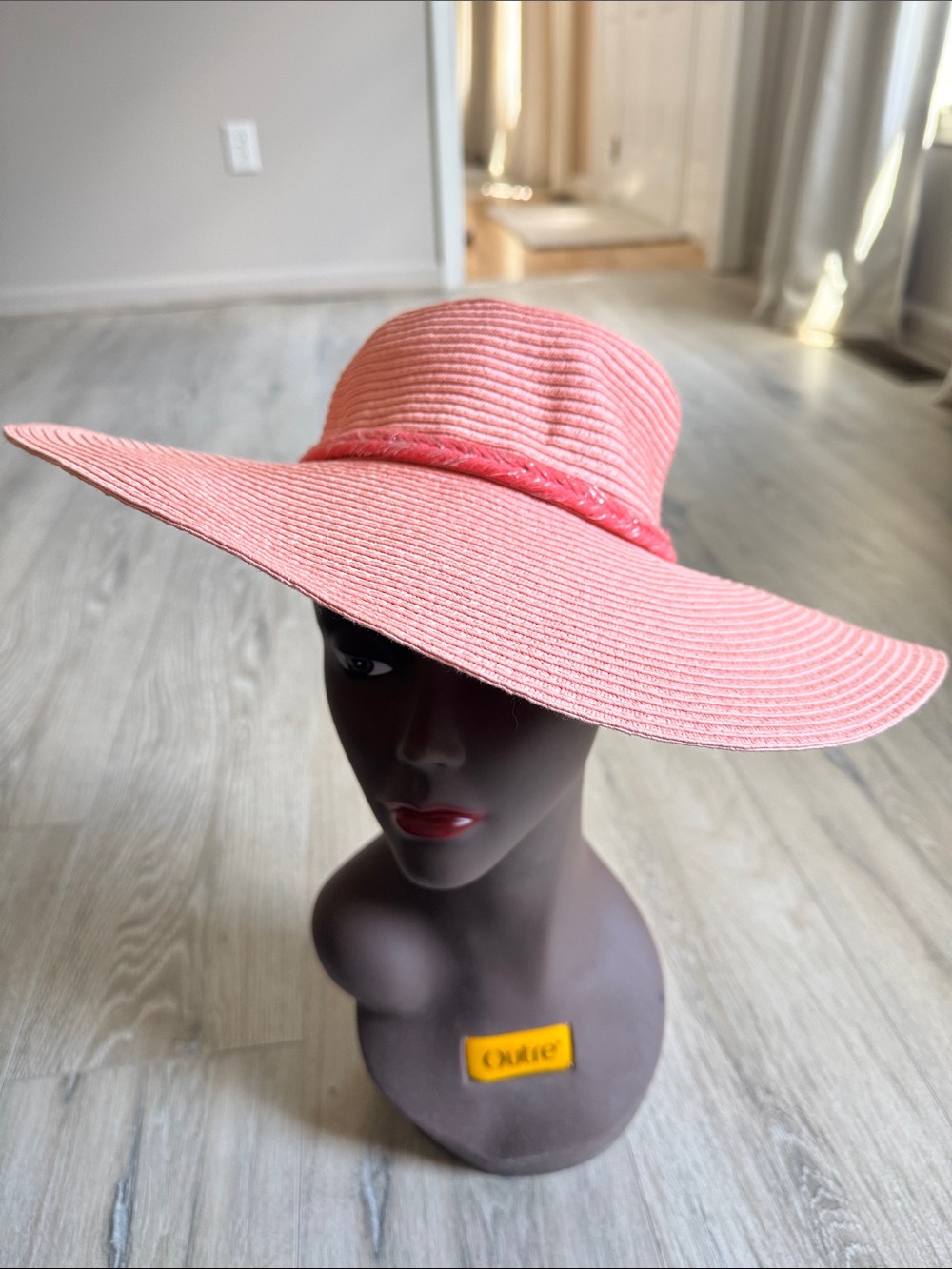 Wide Brim Sun Hat - Peach